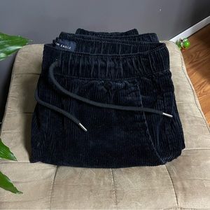 Elastic Cuff Corduroy Pants Navy Size Medium ($35)